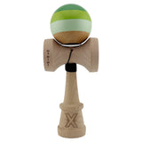 Kendama X Originala, Profesionala, Flippy, Super Sticky cu Cupe Mari KING SIZE V3, Gaura in Baza, Rulment Metalic, din lemn 18 cm, Ata 62/65 cm, Special Verde degrade - vivimall.ro