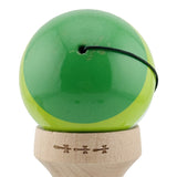 Kendama X Originala, Profesionala, Flippy, Super Sticky cu Cupe Mari KING SIZE V3, Gaura in Baza, Rulment Metalic, din lemn 18 cm, Ata 62/65 cm, Special Verde degrade - vivimall.ro