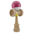 Kendama X Originala, Profesionala, Vivimall, Super Sticky cu Cupe Mari KING SIZE V3, Gaura in Baza, Rulment Metalic, din lemn 18 cm, Ata 62/65 cm, Bicolor Roz inchis/Alb - vivimall.ro