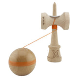 Kendama X Originala, Profesionala, Vivimall, Super Sticky, Cupe Mari KING SIZE V3, Gaura in Baza, Rulment Metalic, din lemn 18 cm, Ata 55 cm, Original Portocaliu - vivimall.ro