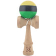 Kendama X Originala, Profesionala, Flippy, Super Sticky din Lemn, 18 cm, Galben/Negru/Verde - vivimall.ro