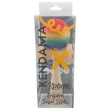 Kendama X Originala, Profesionala, Vivimall, Super Sticky din Lemn, 18 cm, Gradient Roz/Galben/Albastru - vivimall.ro