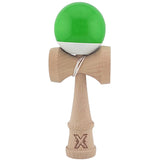 Kendama X Originala, Profesionala, Vivimall, Super Sticky din Lemn, 18 cm, Verde/Alb - vivimall.ro