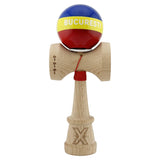 Kendama profesională King Size V3, cupe mari Big Cups 5,1 cm, finisaj Super Sticky multicolor, detaliu cupe