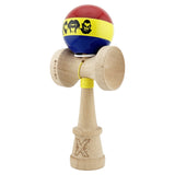 Kendama profesională din lemn cu rulment metalic, vedere lateral stângă, model Dracula
