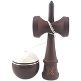 Kendama X Originala, Profesionala Limited, Vivimall, din Lemn, Super Sticky, 18 cm, Alb/Maro inchis - vivimall.ro