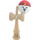 Kendama X Originala, Profesionala, Rege, Flippy, din Lemn, 18 cm, Rosu/Alb/Galben