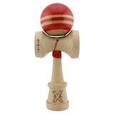 Kendama Originala X - Rainbow, Super Sticky, V3 King Size Cup, Gaura in Baza, Profesionala, Vivimall, din Lemn, 18 cm, Rosu