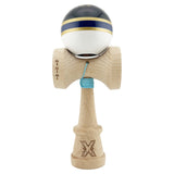 Kendama X Originala ROYAL SPIKE, Profesionala, Vivimall, Cupe Mari KING SIZE V3, Super Sticky, Gaura in Baza, Rulment Metalic, din lemn 18 cm, Ata 55 cm, Inel Albastru inchis