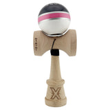 Kendama X Originala ROYAL SPIKE, Profesionala, Vivimall, Cupe Mari KING SIZE V3, Super Sticky, Gaura in Baza, Rulment Metalic, din lemn 18 cm, Ata 55 cm, Inel Roz
