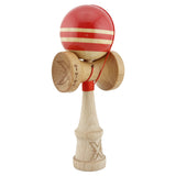 Kendama X Rainbow Originala, Profesionala, Vivimall, Big Cups V2, Super Sticky cu Cupe Mari, Rulment Metalic, din lemn 18 cm, Ata 55 cm, Rosu/Maro - vivimall.ro