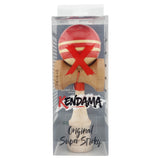 Kendama X Rainbow Originala, Profesionala, Flippy, Big Cups V2, Super Sticky cu Cupe Mari, Rulment Metalic, din lemn 18 cm, Ata 55 cm, Rosu/Maro - vivimall.ro