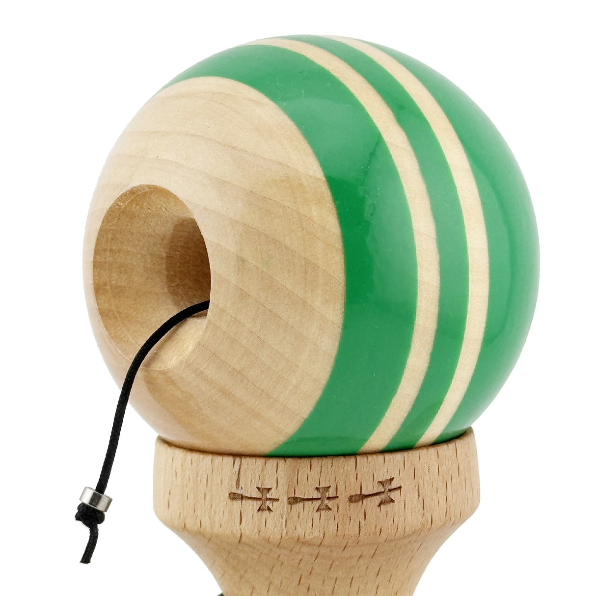 Kendama Originala X - RAINBOW , Profesionala, Vivimall, din Lemn, 18 cm, Verde -largel balls+large handle  +Original Super Sticky - vivimall.ro