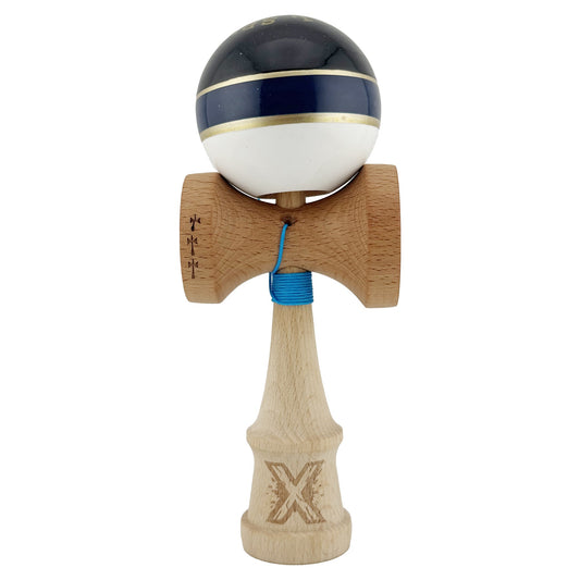 Kendama Originala X - ROYAL , Profesionala, Vivimall, din Lemn, 18 cm, Sky-Silver