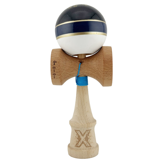 Kendama Originala X - ROYAL , Profesionala, Vivimall, din Lemn, 18 cm, Sky-Silver - vivimall.ro