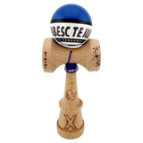 Kendama X TE IUBESC Originala, Profesionala, Flippy, Super Sticky cu Cupe Mari KING SIZE V3, Gaura in Baza, Rulment Metalic, din lemn 18 cm, Ata 62/65 cm, Albastru/Alb - vivimall.ro