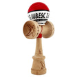Kendama X TE IUBESC Originala, Profesionala, Vivimall, Super Sticky cu Cupe Mari KING SIZE V3, Gaura in Baza, Rulment Metalic, din lemn 18 cm, Ata 62/65 cm, Rosu/Alb - vivimall.ro