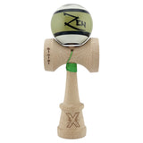 Kendama X Zen Series Originala, Profesionala, Vivimall, Super Sticky cu Cupe Mari V3, King Size Cups, Rulment Metalic si Gaura in Baza, din Lemn 18 cm, Ata 55 cm, Verde
