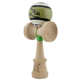 Kendama X Zen Series Originala, Profesionala, Vivimall, Super Sticky cu Cupe Mari V3, King Size Cups, Rulment Metalic si Gaura in Baza, din Lemn 18 cm, Ata 55 cm, Verde