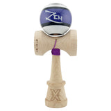 Kendama X Zen Series Originala, Profesionala, Vivimall, Super Sticky cu Cupe Mari V3, King Size Cups, Rulment Metalic si Gaura in Baza, din Lemn 18 cm, Ata 55 cm, Violet