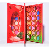 Set de Machiaj Kevin&Coco, 70 de Culori, Paleta de Farduri, Model Merry Christmas, Oglinda Ovala, 22.3x17.2x1.9 cm, Multicolor - vivimall.ro