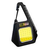 Lanternă breloc COB LED negru-galben, vedere frontală, 8x5,3 cm, 5W, USB-C