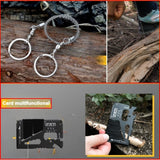 Kit supravietuire multifunctional Vivimall, Instrumente profesionale, Agatatoare ghiozdan, pentru Camping, Drumetii, Aventuri in aer liber, negru - vivimall.ro