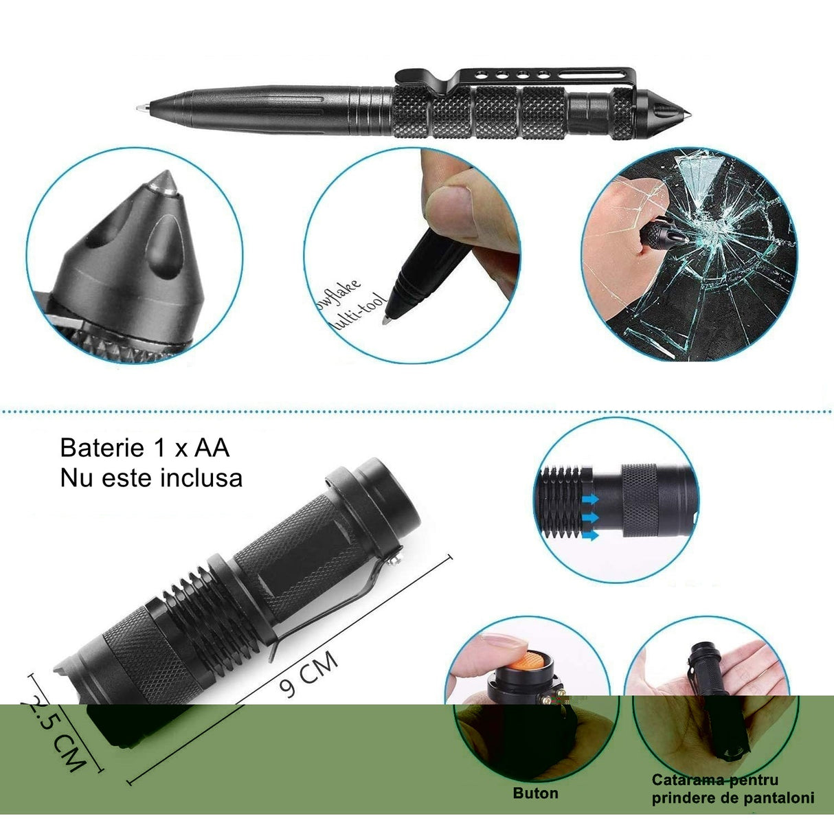 Kit Supravietuire Multifunctional Instrumente Profesionale, Agatatoare Ghiozdan, Pentru Camping, Drumetii, Aventuri In Aer Liber, Negru