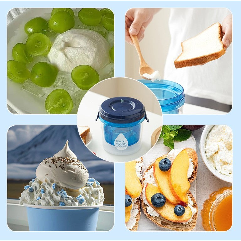 Kit Presa Pentru Branza, Vivimall, Filtru de Iaurt, Strecuratoare de Iaurt Grecesc, Filtru de Lapte, 15x14x15 cm, Albastru - vivimall.ro