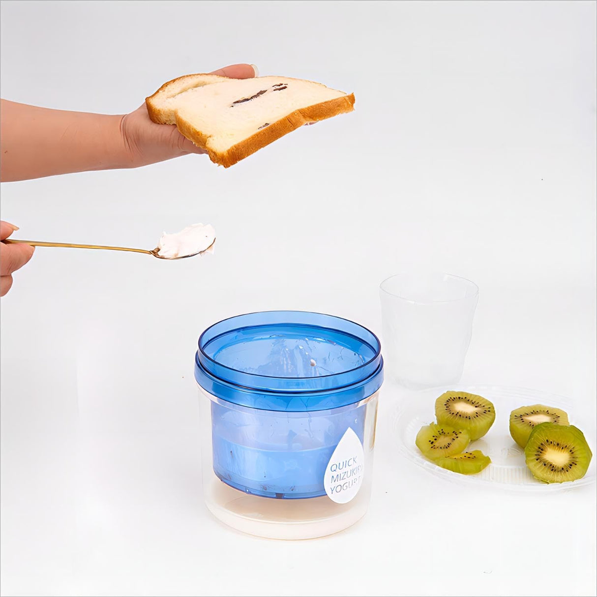 Kit Presa Pentru Branza, Filtru De Iaurt, Strecuratoare De Iaurt Grecesc, Filtru De Lapte, 15X14X15 Cm, Albastru - vivimall.ro