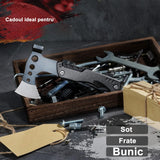 Kit Supravietuire Multifunctional 16 In 1 Instrumente Profesionale, Agatatoare Ghiozdan, Pentru Camping, Drumetii, Aventuri In Aer Liber, Borseta Inclusa, Negru - vivimall.ro