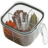 Cutie Depozitare Alimente, Din Plastic/Silicon, 5 Compartimente, Alb/