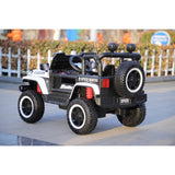Masina Electrica pentru Copii, Flippy, Off-Road, Conectare Bluetooth, telecomanda, Tractiune Spate, Lumina Intermitenta, Baterie 12V 7Ah, 120 x 63 x 68cm, Alb