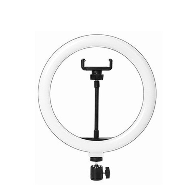Lampa Circulara RingLight, Flippy, din ABS, 120 LED-uri, 3 Culori de Lumina, 3 Trepte de Intensitate, Rotire 360, 26 cm Diametru, Negru - vivimall.ro