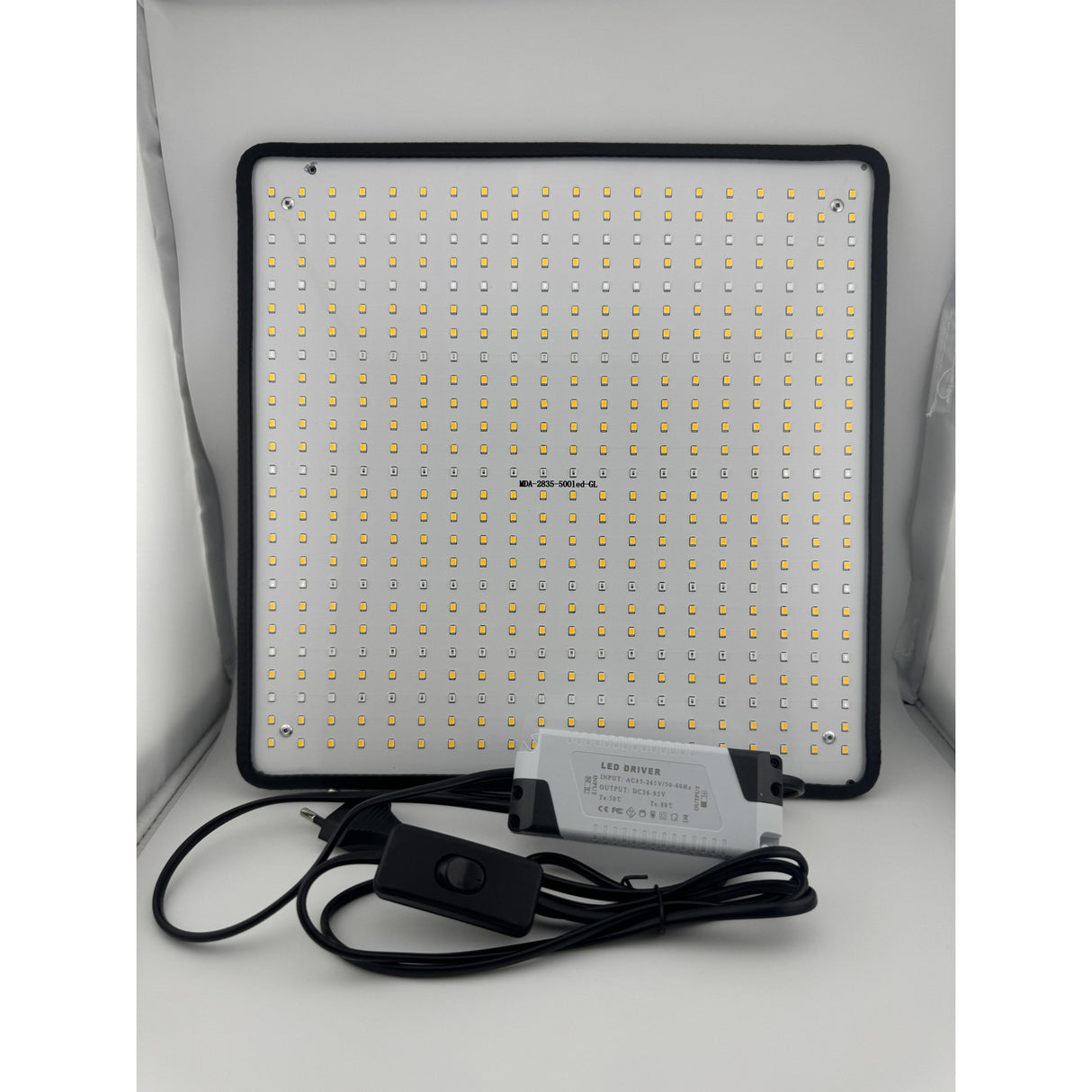 Lampa Crestere Plante, Flippy, Model Keel Edge, 500 LED, 85-265 V, 45 W, Spectru Alb Cald, Rosu si Albastru, 30 x 30 cm, Negru - vivimall.ro