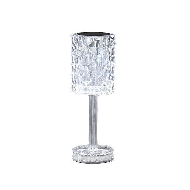 Lampa De Birou Pe Led Rgb 16, Dimmer Tactil, 3 Nivele De Intensitate, Incarcare Usb, 3W, Cristal Acrilic, Cu Telecomanda, Forma Veioza