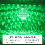 Lampa De Birou Pe Led Rgb 16, Dimmer Tactil, 3 Nivele De Intensitate, Incarcare Usb, 3W, Cristal Acrilic, Cu Telecomanda, Forma Pahar - vivimall.ro