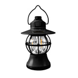 Lampa De Camping Retro Portabila, Felinar Vintage Led Abs, Acumulator Inclus 1200 Mah, Reincarcabila, 20 Cm Inaltime, 3 Moduri De Iluminare, Intensitate Reglabila,Lampa Portabila Pentru Cort In Aer Liber - vivimall.ro