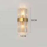 Lampa de Perete in Interior, Flippy, Lampa de Lux pentru Decor de Interior, Corp de Iluminat Tip aplica, din Inox Auriu si Cristal, Lumina Calda Rece Neutra, 30 x 14 cm, Ideal pentru Camere Mici si Medii, Transparent Auriu - vivimall.ro