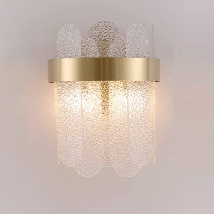 Lampa de Perete in Interior, Flippy, Lampa de Lux pentru Decor de Interior, Corp de Iluminat Tip aplica, din Inox Auriu si Cristal, Lumina Calda Rece Neutra, 25 x 20 cm, Ideal pentru Camere Mici si Medii, Auriu - vivimall.ro