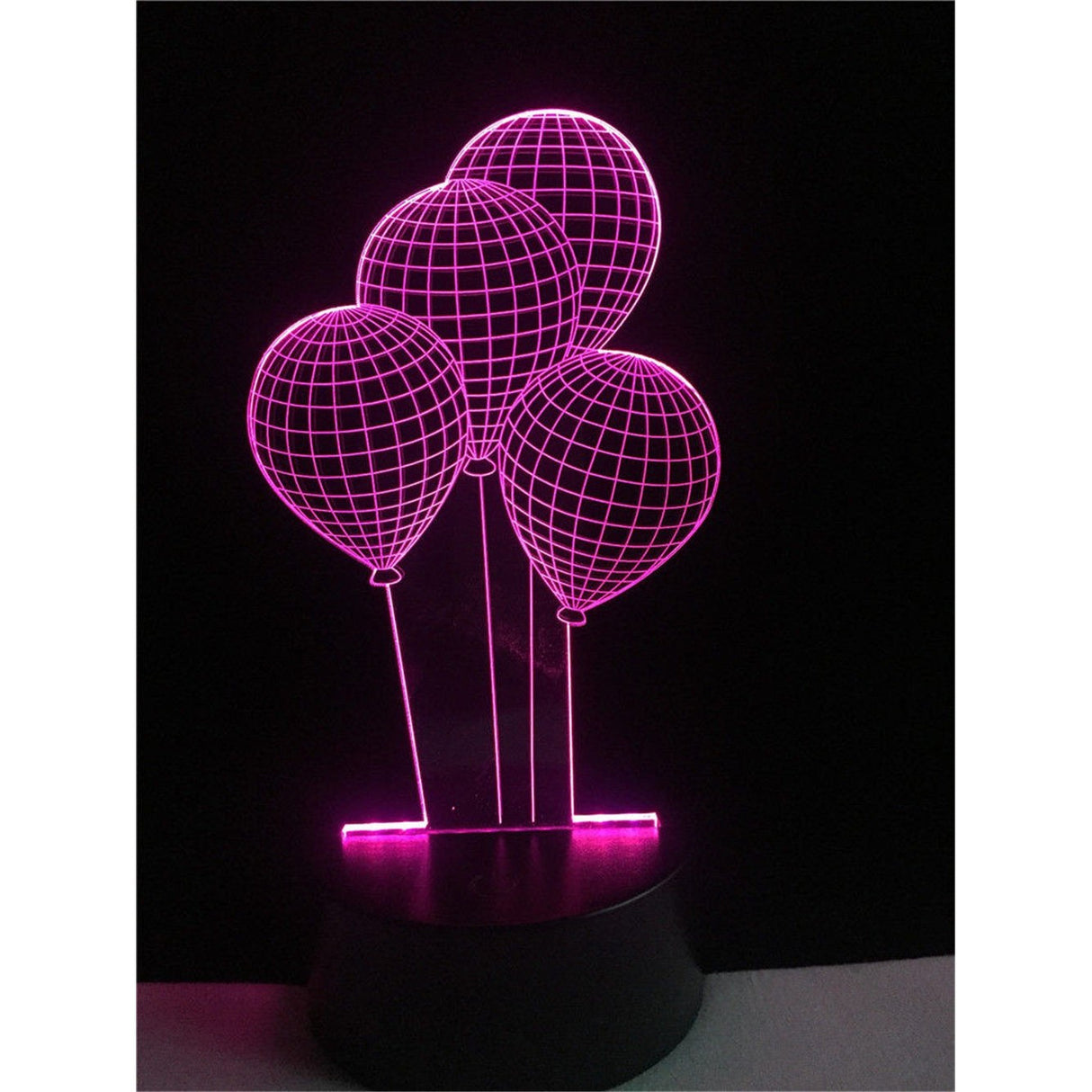 Lampa de Veghe cu Baterii/USB  3D Model Baloane Multicolor - vivimall.ro