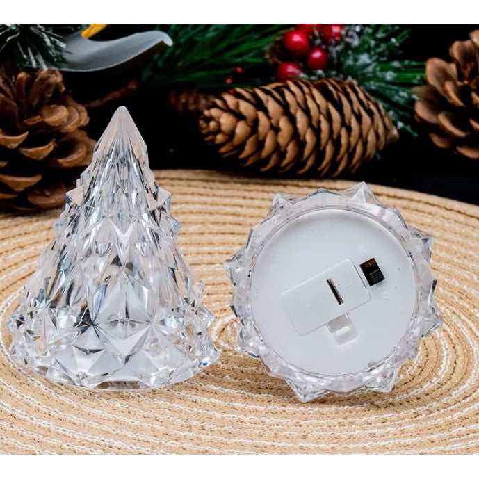 Lampa de Veghe, Vivimall, Model IceBerg, Lumina Calda, cu Baterii, Transparenta, 6.5x8 cm - vivimall.ro