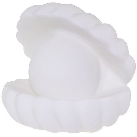 Lampa de Veghe, Flippy, Model Scoica cu Perla, Lumina Alb Rece, 10 x 8.5 cm, Led, Baterii Incluse 3 x LR44, Alb - vivimall.ro