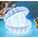 Lampa De Veghe, Model Scoica Cu Perla, Lumina Calda, Led, Baterii Incluse 3 X Lr44,