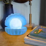 Lampa De Veghe, Model Scoica Cu Perla, Lumina Calda, Led, Baterii Incluse 3 X Lr44,