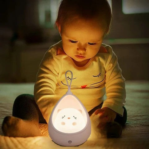 Lampa De Veghe, Portabila, Cu 2 Moduri De Functionare, Silicon Non-Toxic, Reincarcabila Usb, Senzor Miscare - vivimall.ro