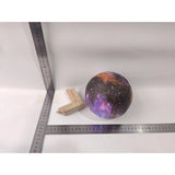 Lampa De Veghe In Forma De Luna Cu Stele 3D Moon Light, Alimentare Baterii, Stand Din Lemn Inclus, 14 Cm