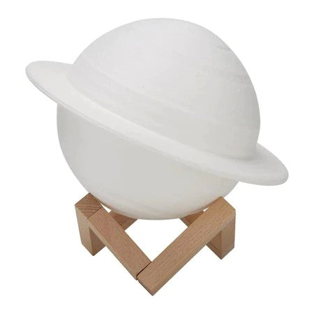 Lampa De Veghe In Forma De Saturn 3D Saturn Light, Alimentare Baterii, Stand Plastic Inclus, 15 Cm