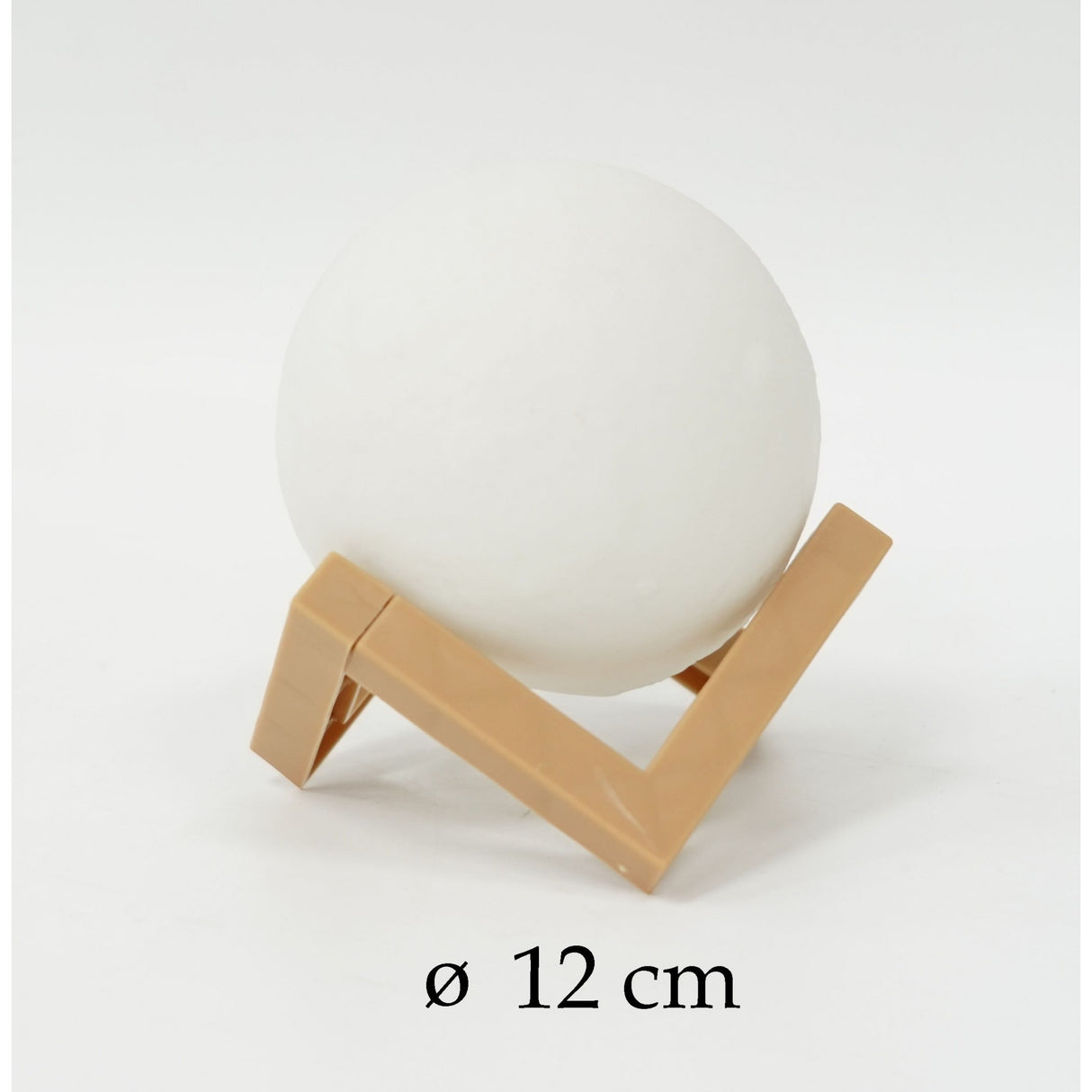Lampa De Veghe Luna 3D Moon Light, Lumina A Led, 7 Culori, Schimbare Culoare Prin Atingere, Alimentare Baterii, Fara Acumulator, Stand Din Plastic Inclus, 12 Cm