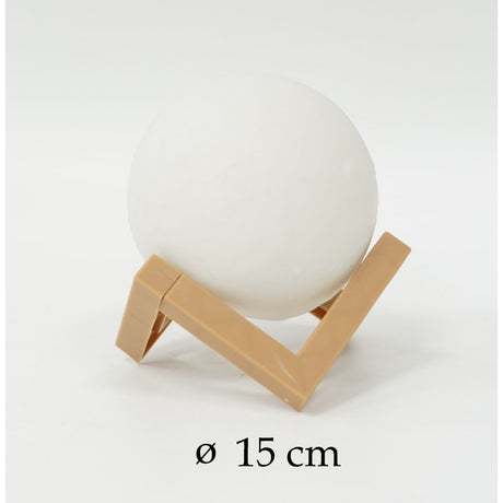 Lampa De Veghe Luna, Culori, Lumina Led, Alimentare Baterii, Stand Din Plastic, 15 Cm